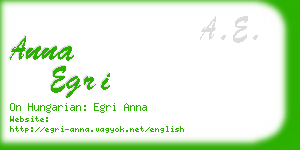 anna egri business card